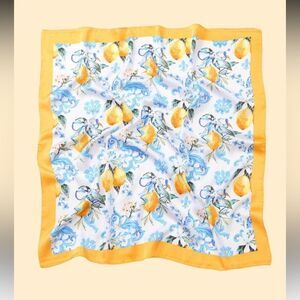 Floral Lemon Print Scarf S43